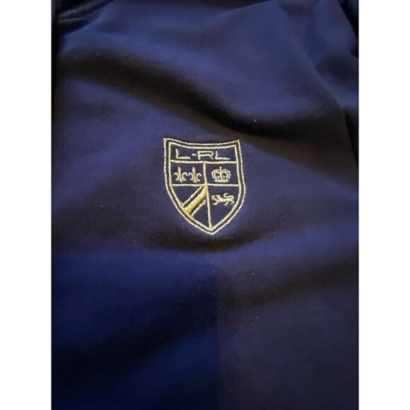 LAUREN RALPH LAUREN Active Jacket Coat Blue Gold Crest Zip Up Top Size Large - Picture 7 of 10